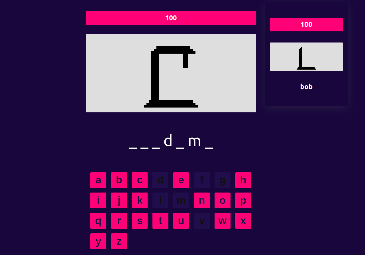 An online multiplayer hangman game